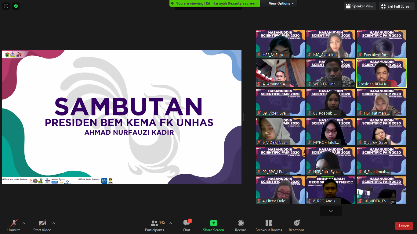 Sambutan Presiden BEM KEMA FK UNHAS